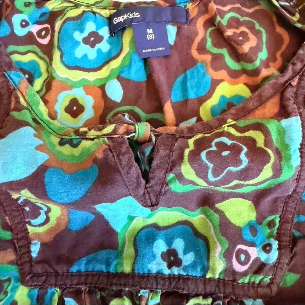 2 Girls Tops – Size 8, Floral & Stripes (Gap & Gymboree)